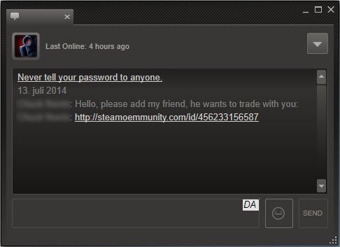 Steam Phishing Scam