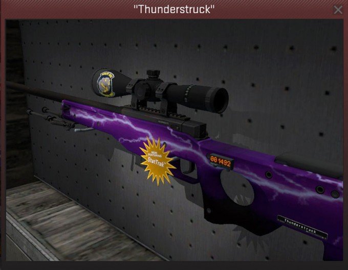 AWP Thunderstruck funny name tag